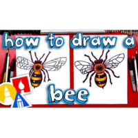 how to draw a bee graphic
