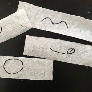 Paper towel activity for showing emotions
