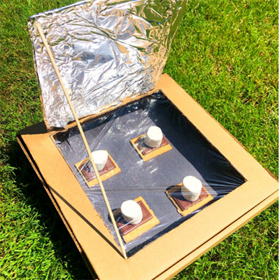 Solar oven with smores