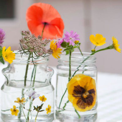Wild flowers in a jar