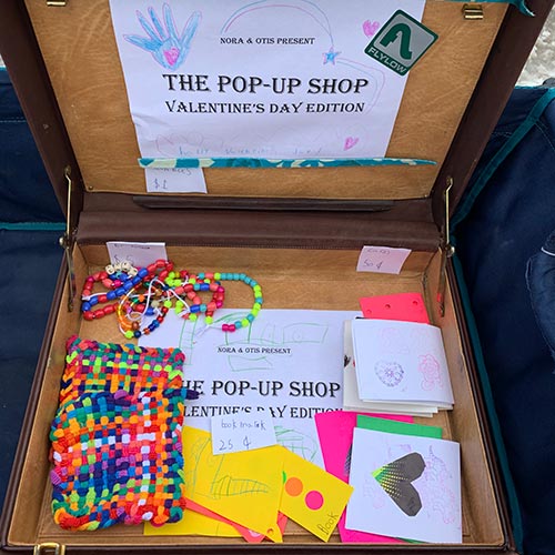 Pop up shop box of craft gifts