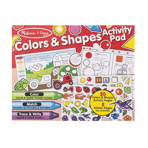 melissa doug colors and shapes activity pad