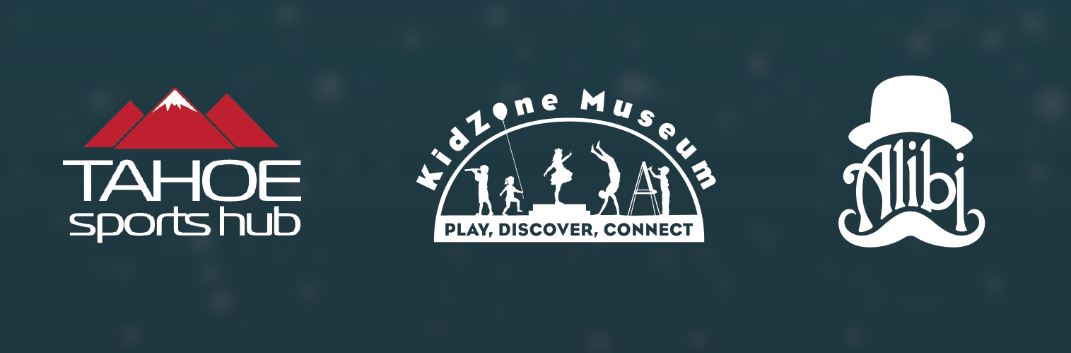 Tahoe Sports Hub, KidZone Museum and Alibi logos